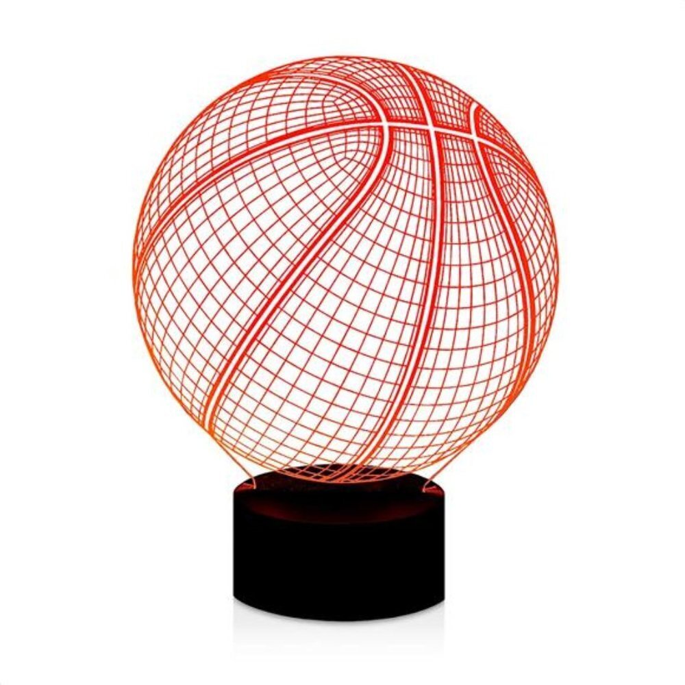 3D Optical Illusion Night Light - Basketball Room Decor 7 Color Changing Lamp